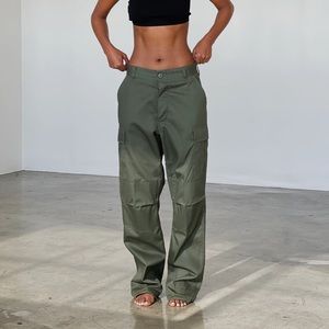 Local European Olive Cargo Pants